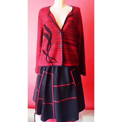 Pletené sako - kabátik Koko červený